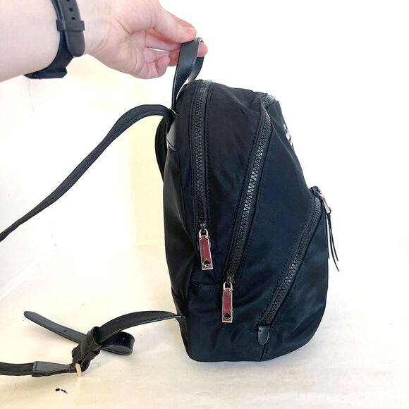 Kate Spade Karissa Nylon Medium Backpack Black Mini Backpack - Picture 2 of 8